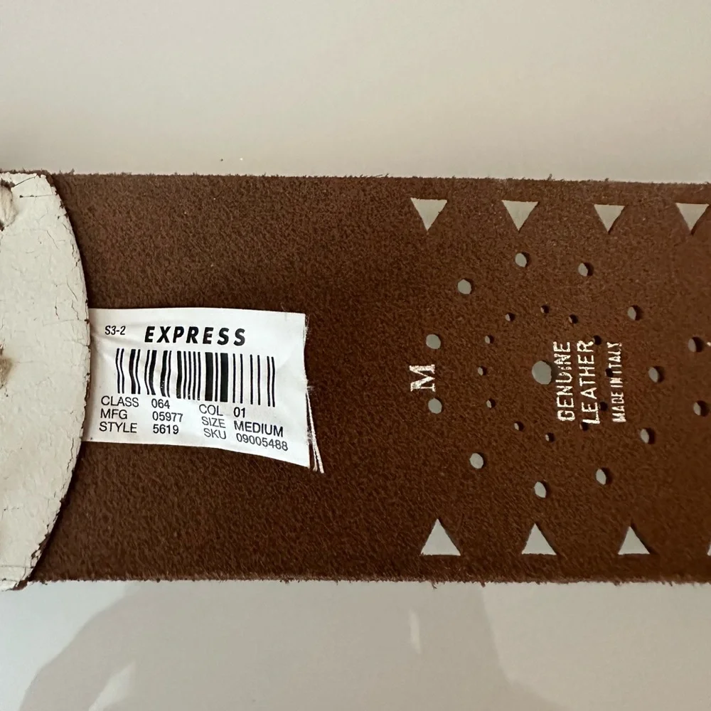 Vintage Express belt-white.